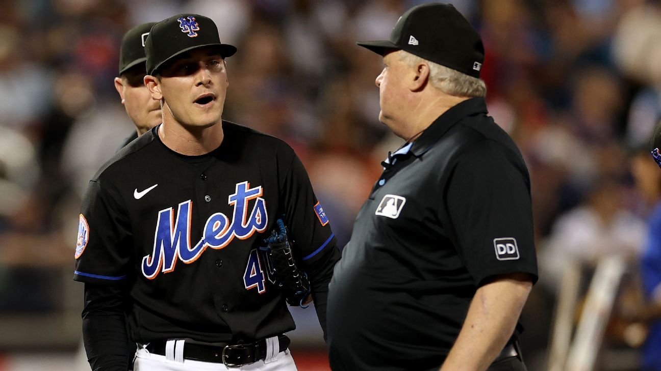 Mets reliever Drew Smith ejected after umpire hand check vs. Yankees