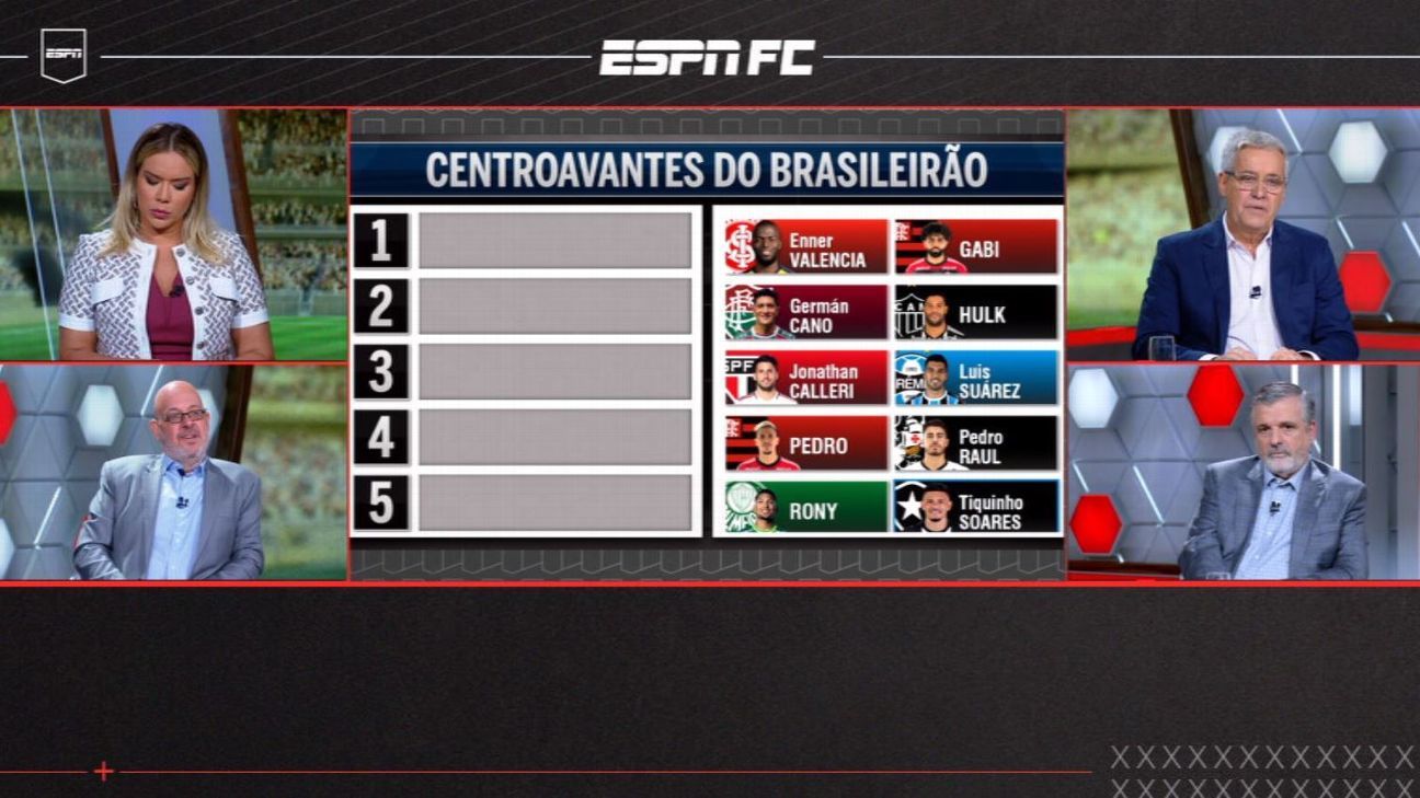 ESPN FC monta ranking com os 10 melhores centroavantes do Brasileirão ESPN