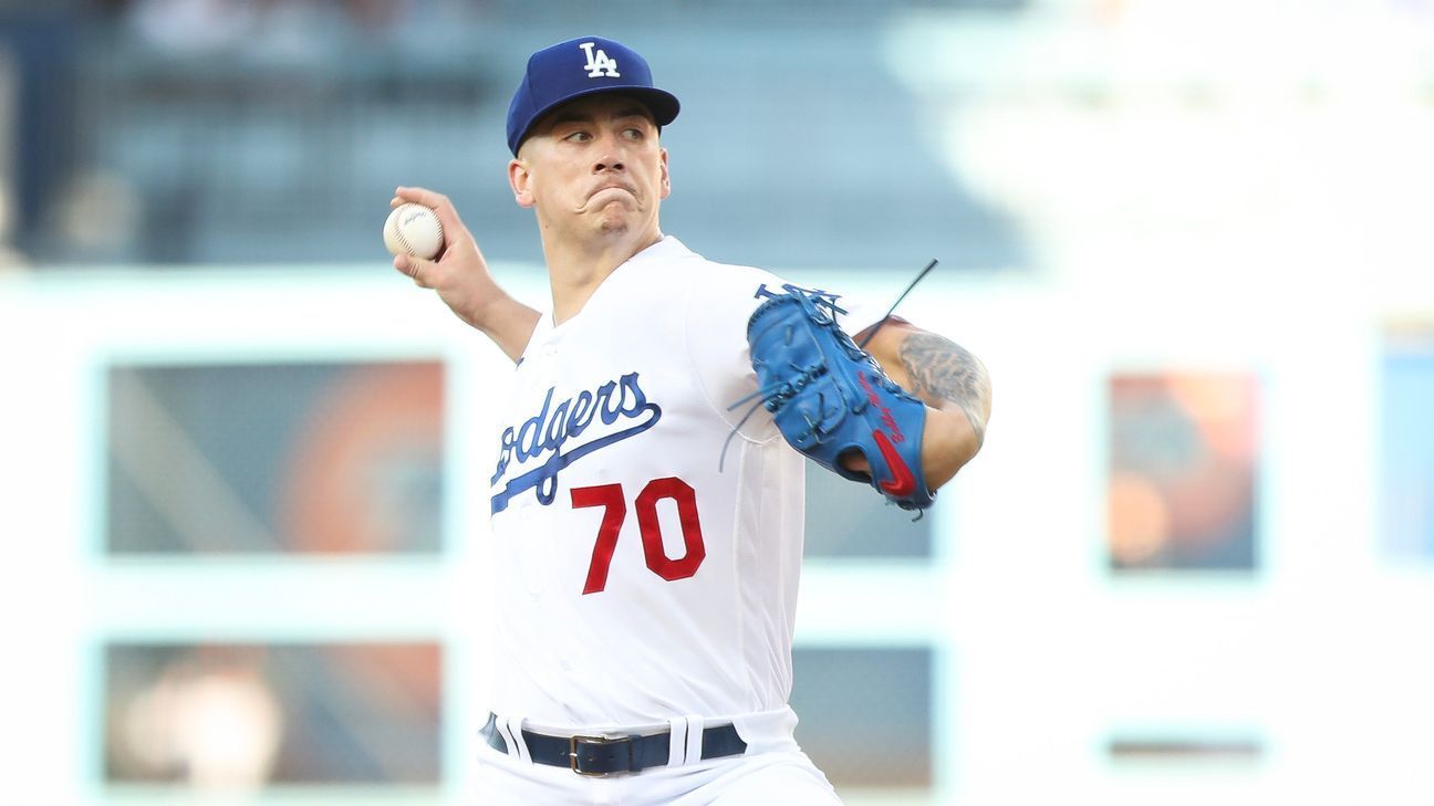 Dodgers pitcher Miller hit in head by line drive