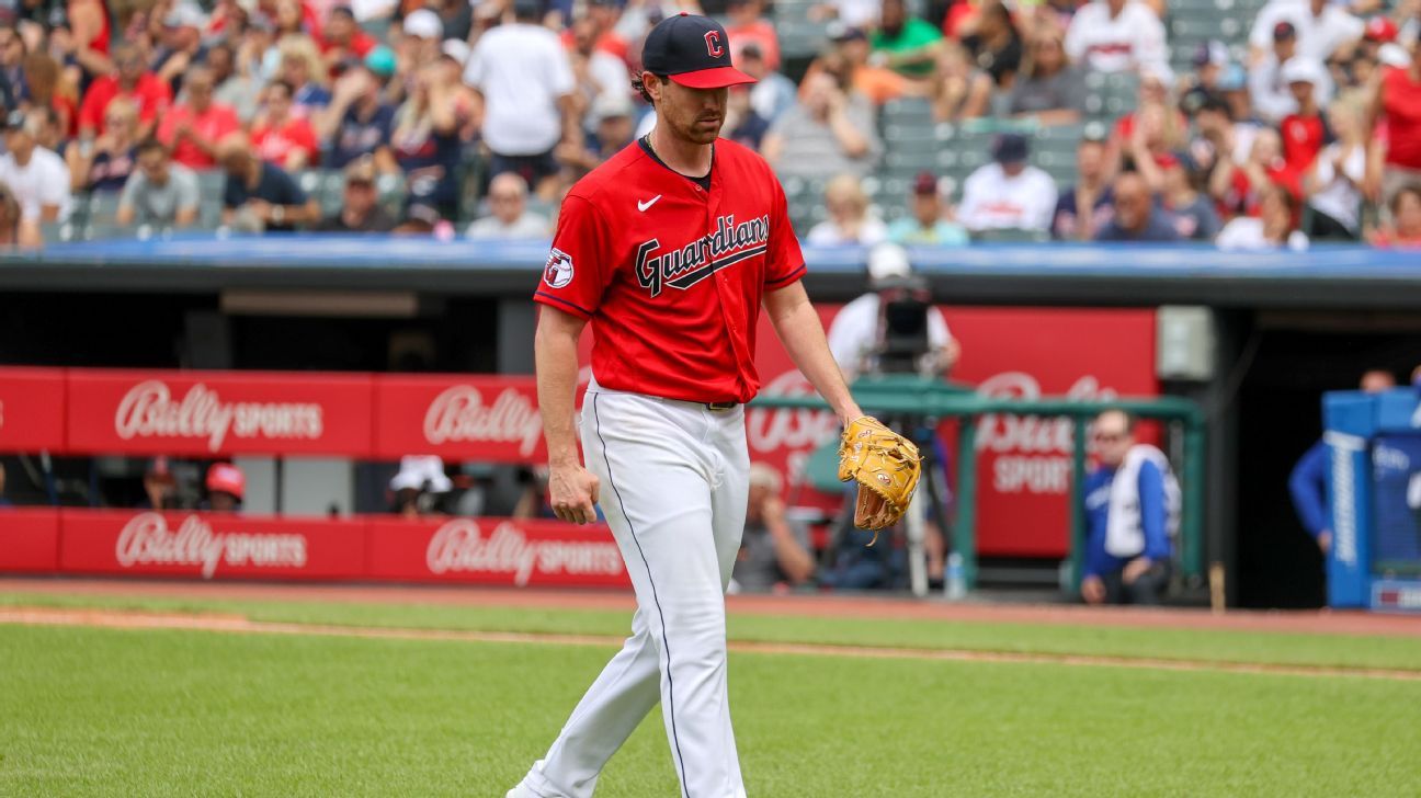 Shane Bieber out indefinitely with forearm irritation, still on