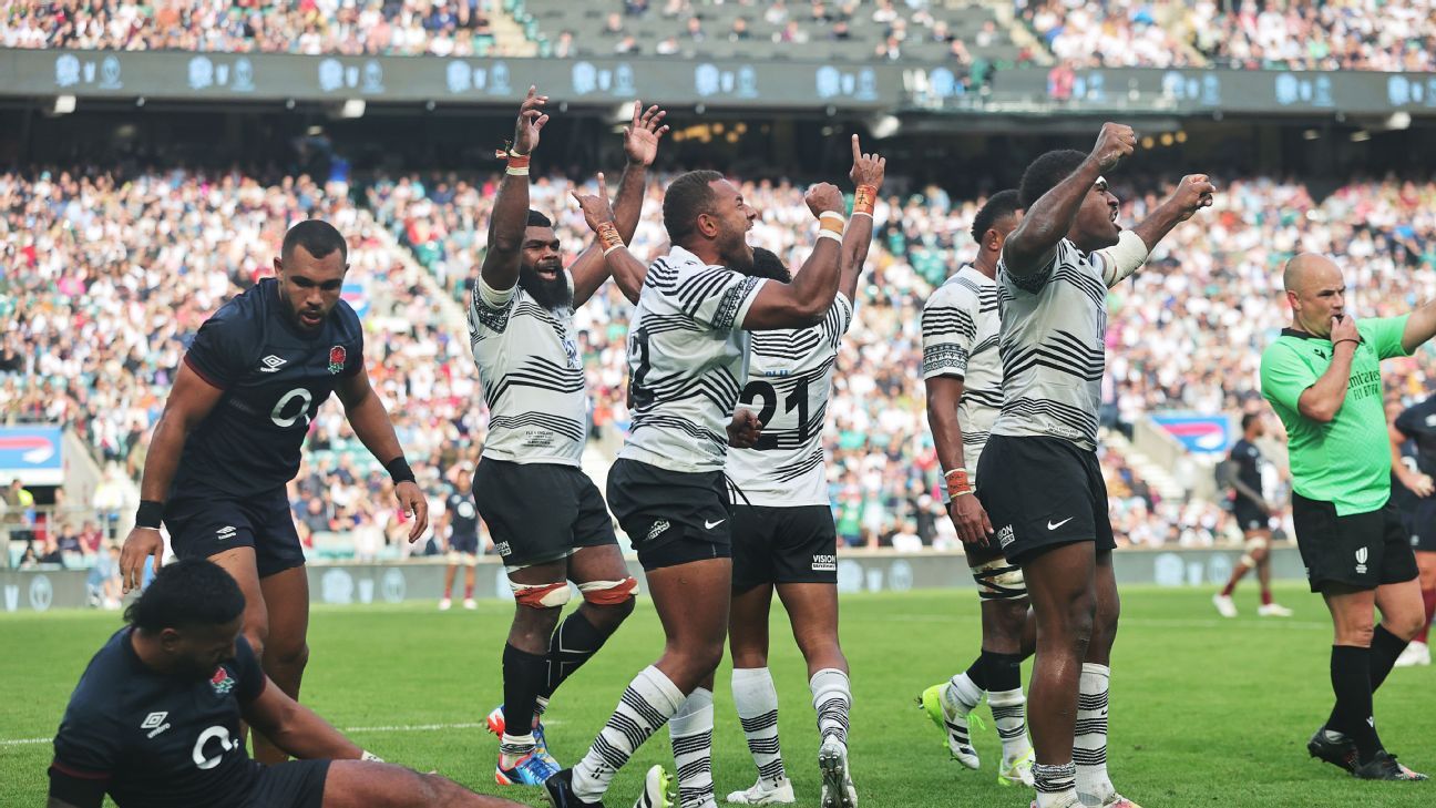 Fiji record first win over England at Twickenham in final Rugby World Cup warmup ESPN