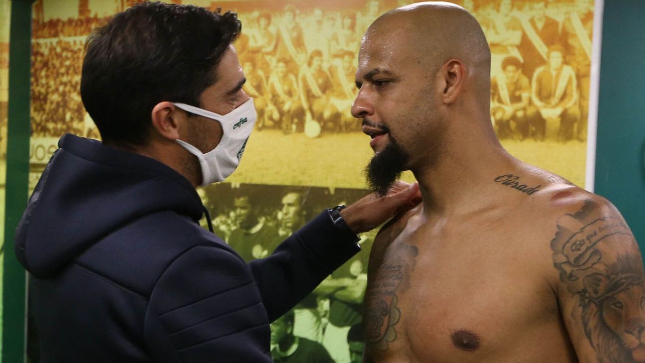 A última conversa entre Felipe Melo e Abel no Palmeiras que fez português cair no choro antes de final da Libertadores