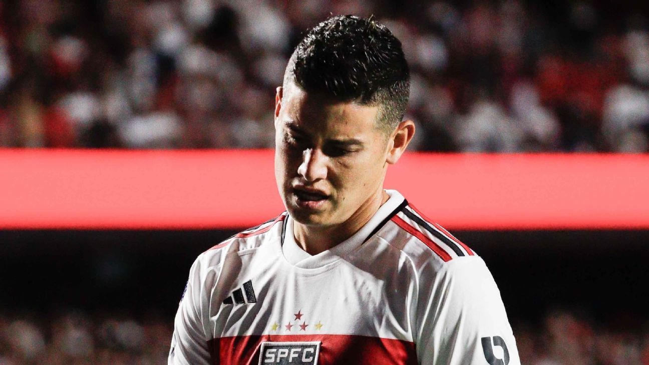 James Rodríguez será titular no São Paulo contra o Grêmio; veja as  escalações