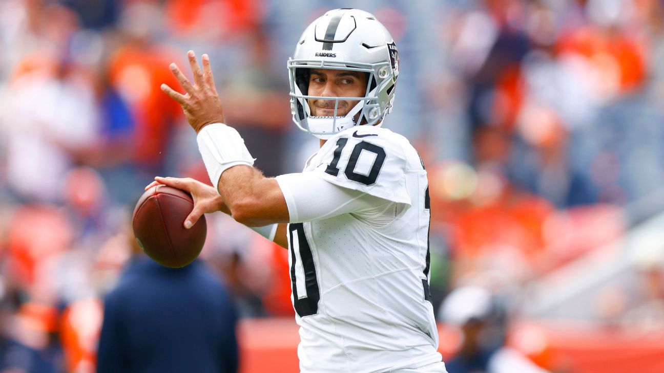 With Jimmy Garoppolo in concussion protocol, Raiders' starting QB