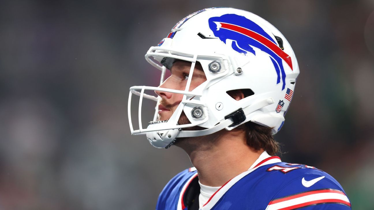 Bills QB Josh Allen misses practice to rest injured shoulder - ESPN