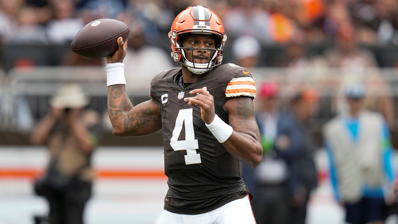 Browns QB Deshaun Watson (shoulder) out vs. Ravens - ESPN