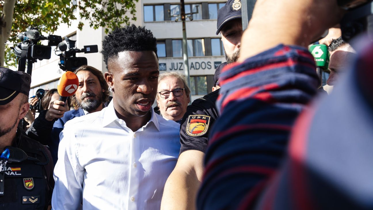 Vinícius Júnior ratifica ante el juez que sufrió insultos racistas en Mestalla - ESPN