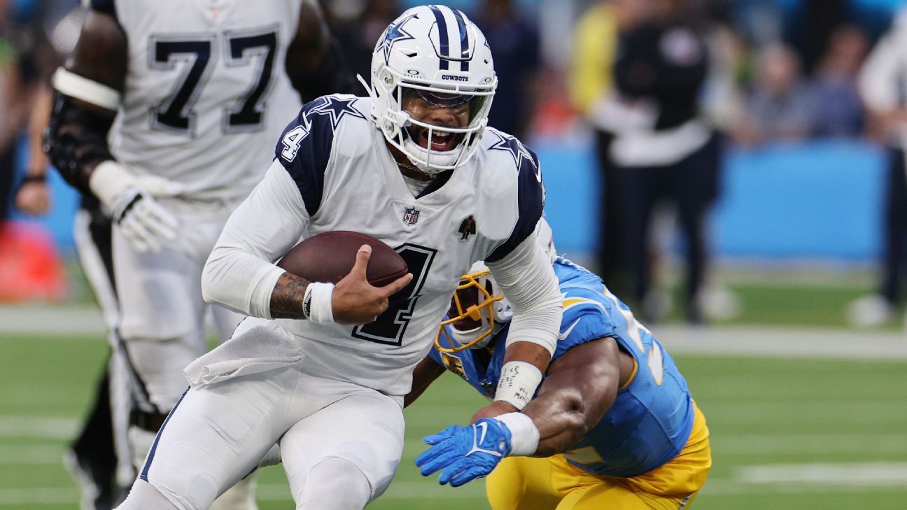 ESPN NFL resultados] Dallas Cowboys 20-17 Los Ángeles Chargers por la week  6 de la NFL 2023, Deportes