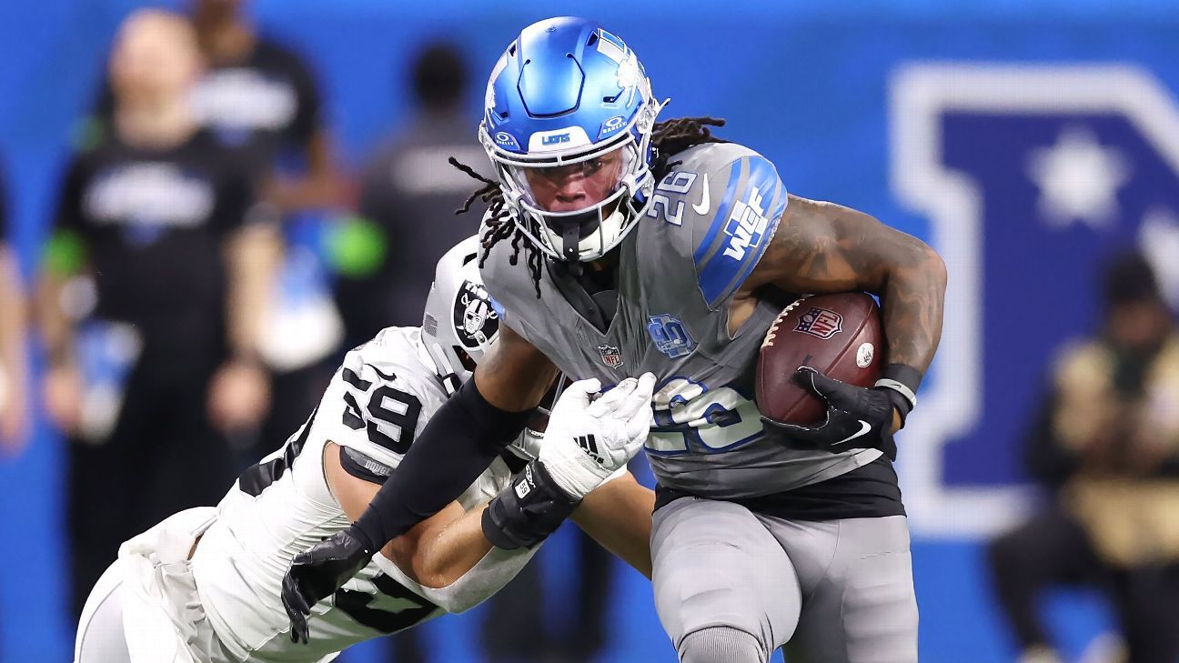 Raiders vs. Lions final score, results: Jahmyr Gibbs' breakout game propels  Detroit to bounce-back win