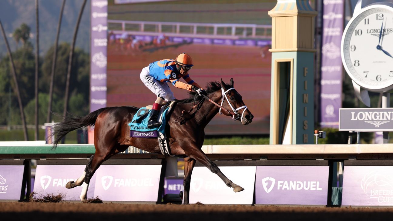 16-1 shot Fierceness wins Breeders' Cup Juvenile