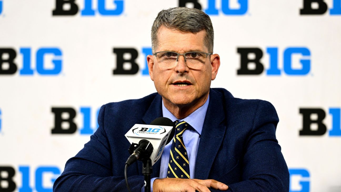 U-M's Harbaugh accepts ban; Big Ten ends probe