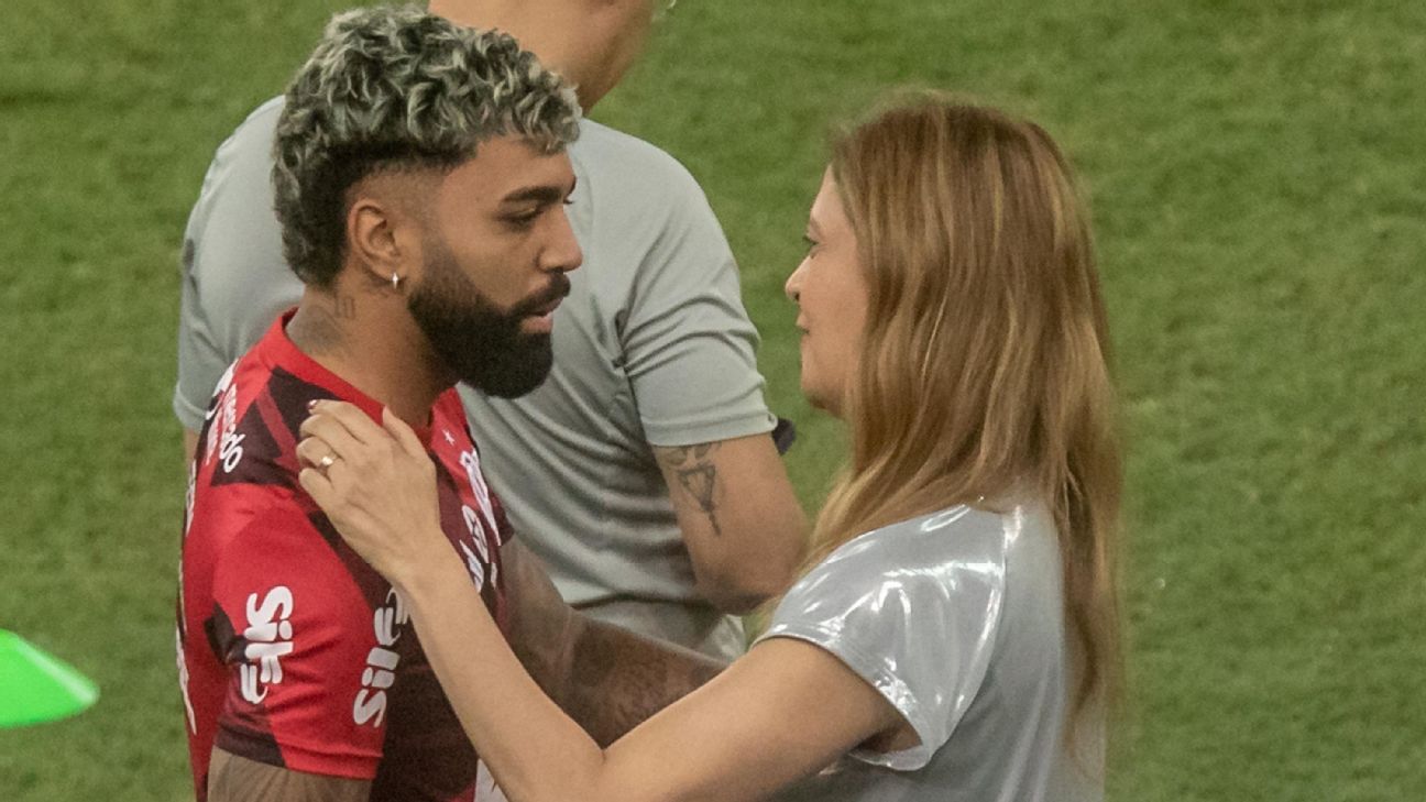 Gabigol é questionado sobre papo com Leila Pereira em Flamengo x Palmeiras: 