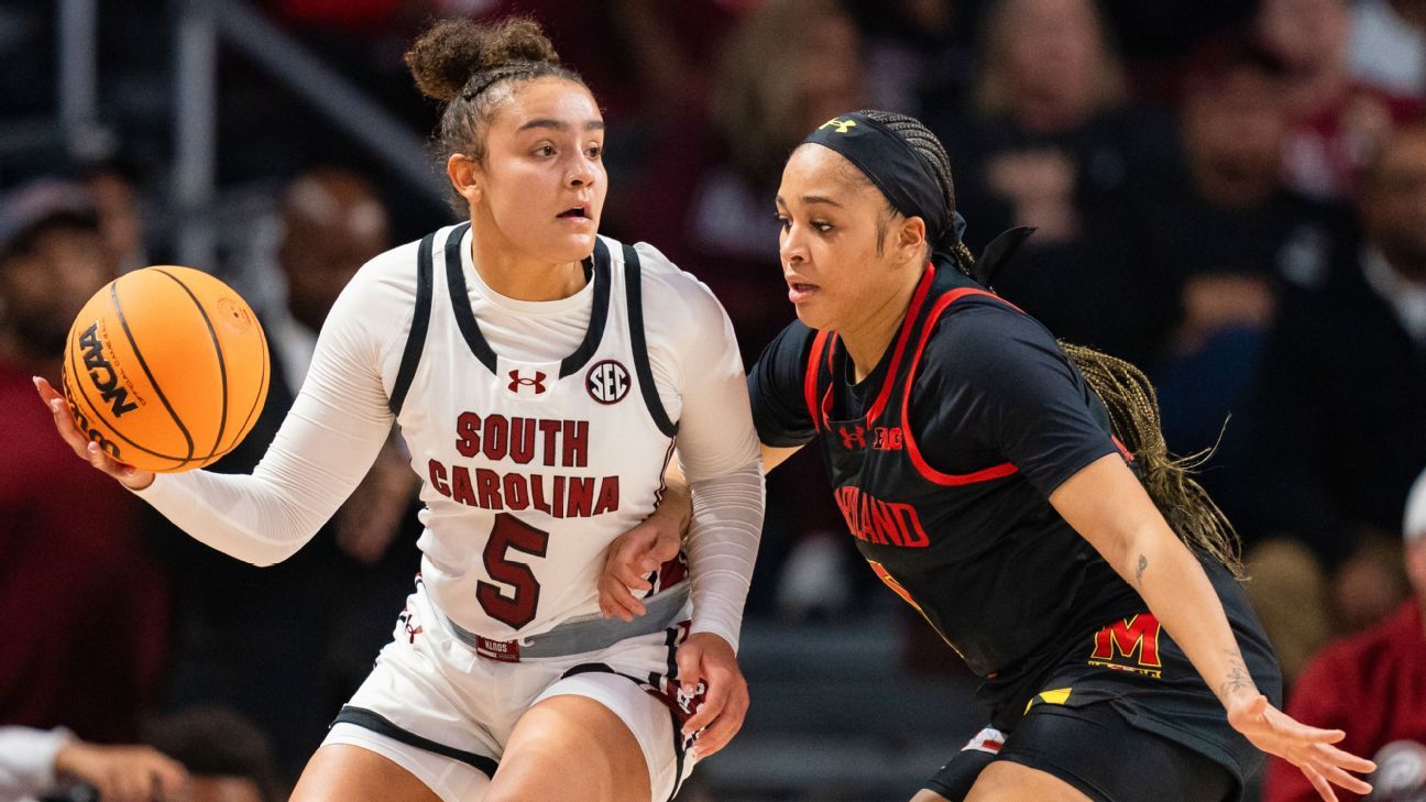 South Carolina jumps to No. 1 in AP Top 25 women's basketball poll ESPN