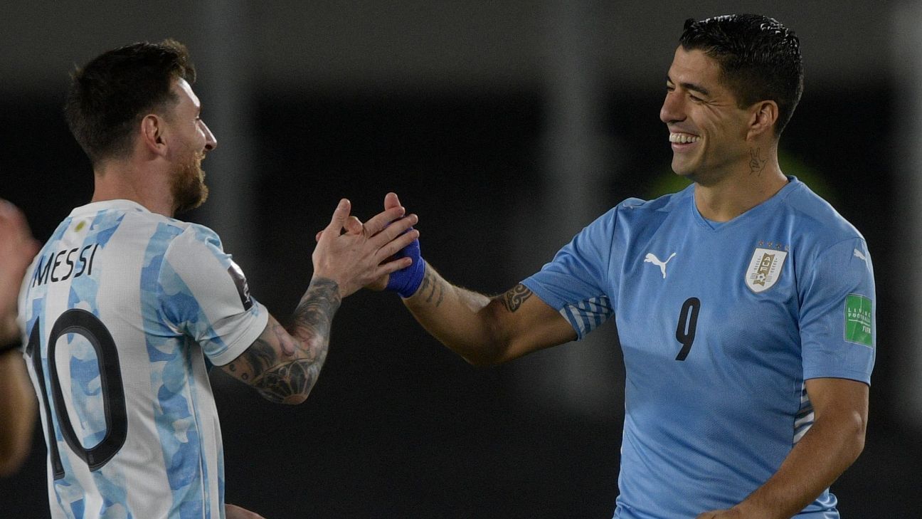 Luis Suarez named in Uruguay squad to face Argentina’s Lionel Messi