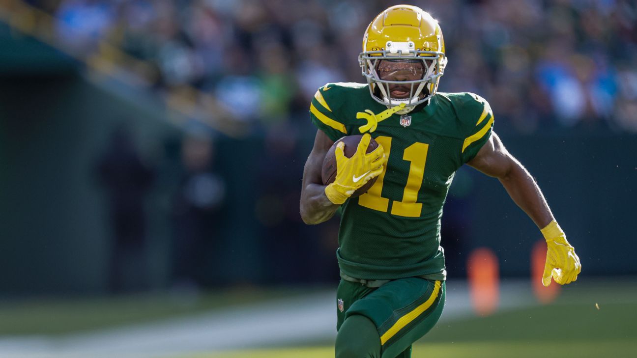 Packers rookie Jayden Reed rips a 32yard TD run ESPN