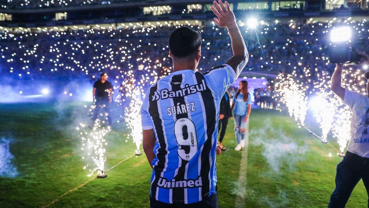 Luis Suárez discursa em tom de despedida ao Grêmio: Deixo momentos únicos aqui