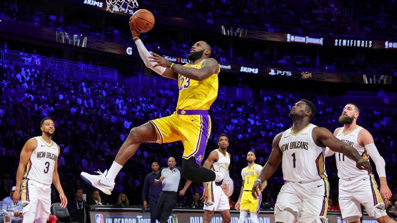 LeBron dominates Pels, lifts Lakers into in-season tournament final - ESPN - ESPN India