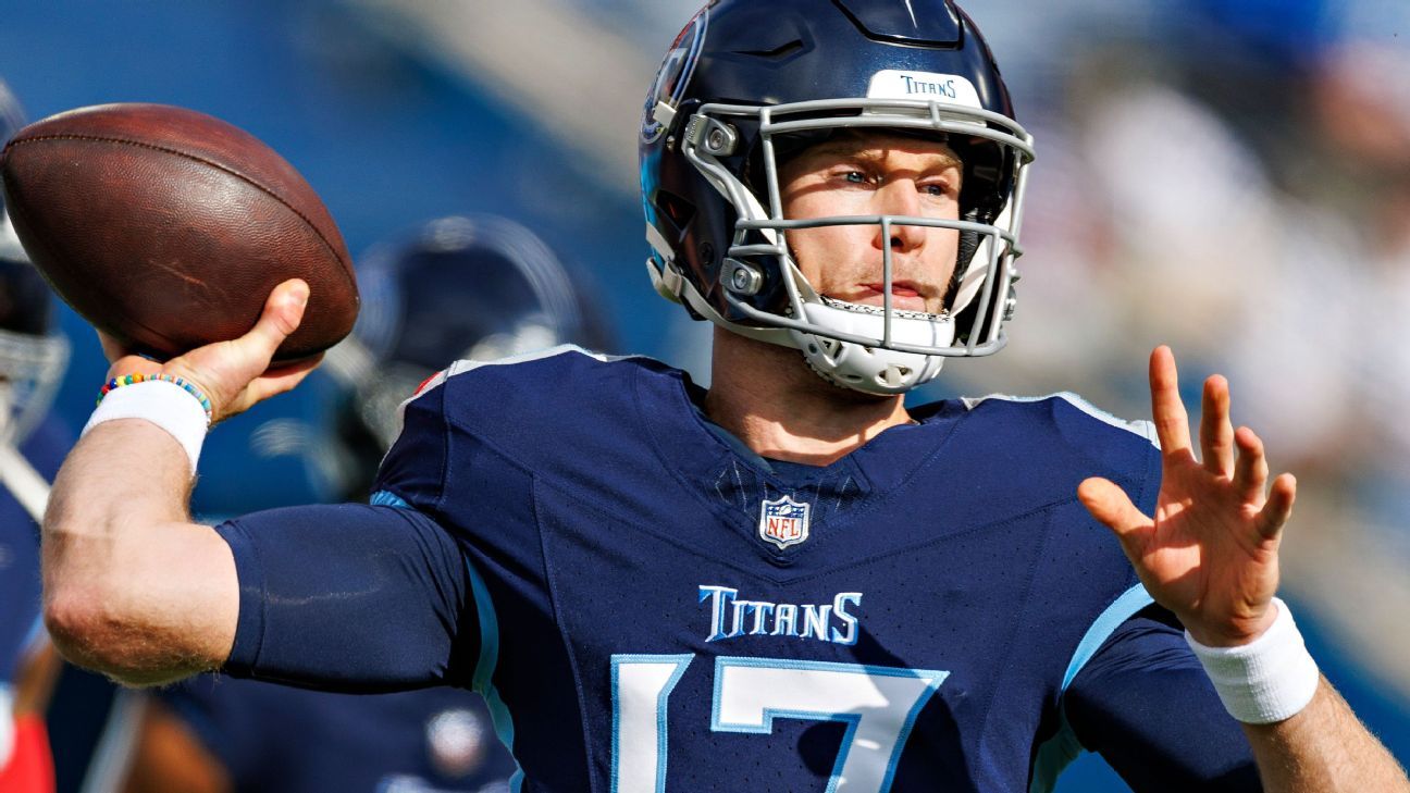 Titans' Ryan Tannehill replaces injured Will Levis - ESPN