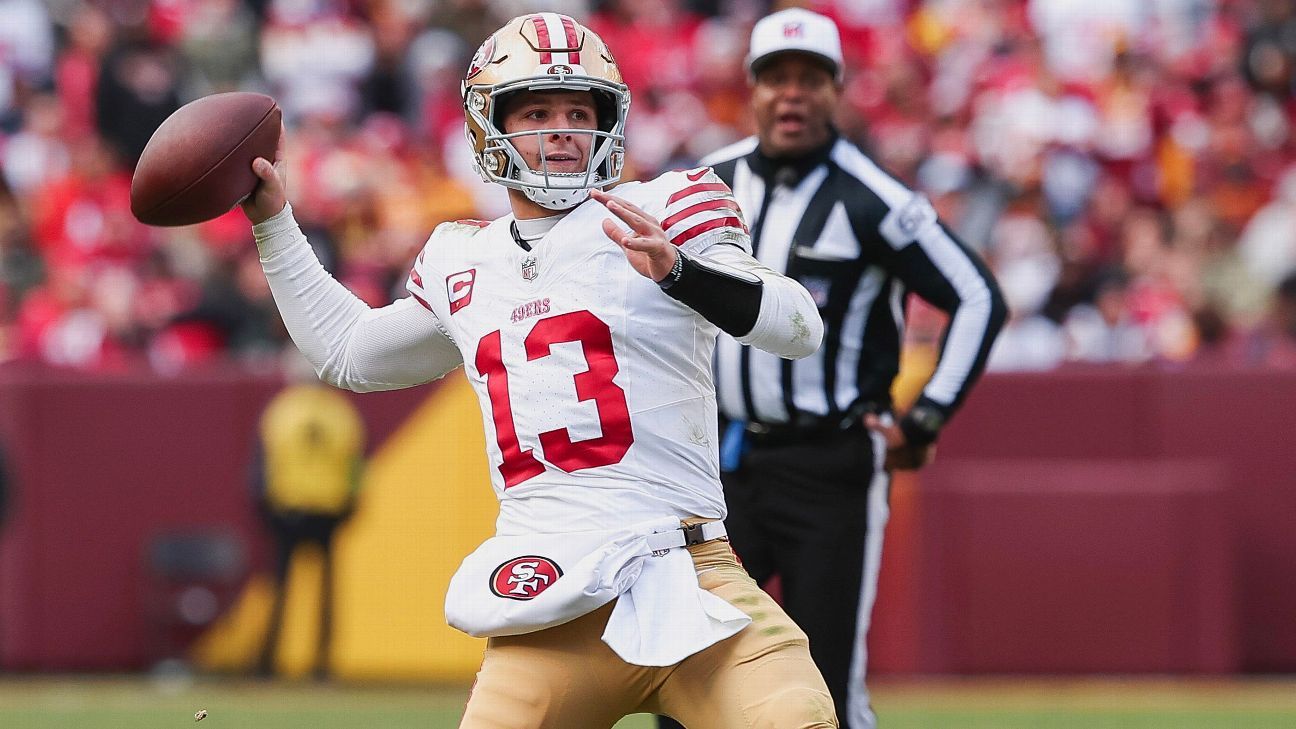 Brock Purdy impone récord de yardas de pase en remontada de 49ers ESPN