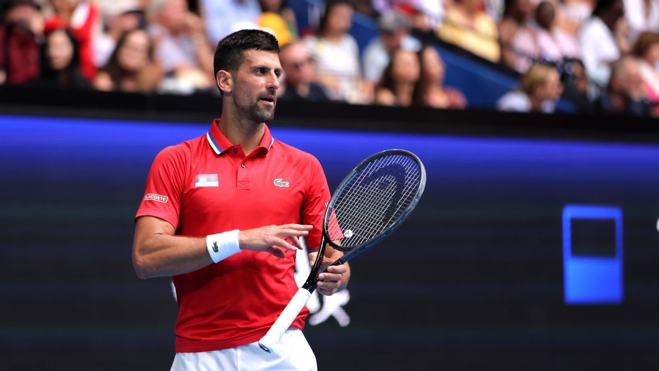 Novak Djokovic hampered by wrist issue in United Cup singles win