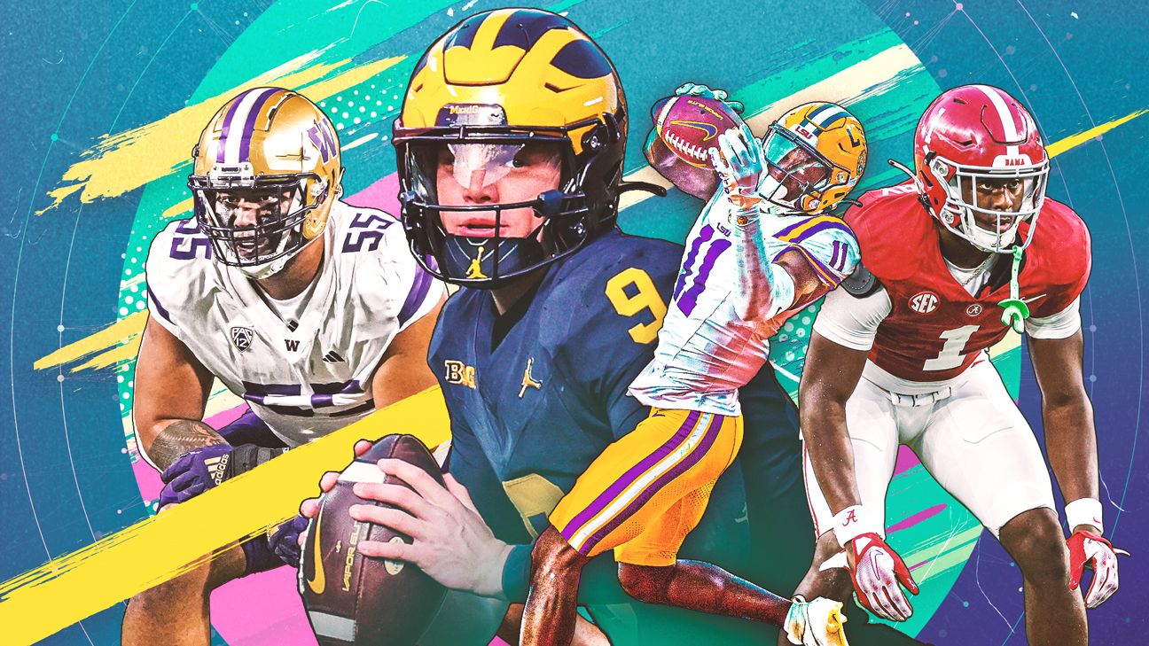 2024 NFL mock draft Jordan Reid's Round 1 pick predictions ESPN