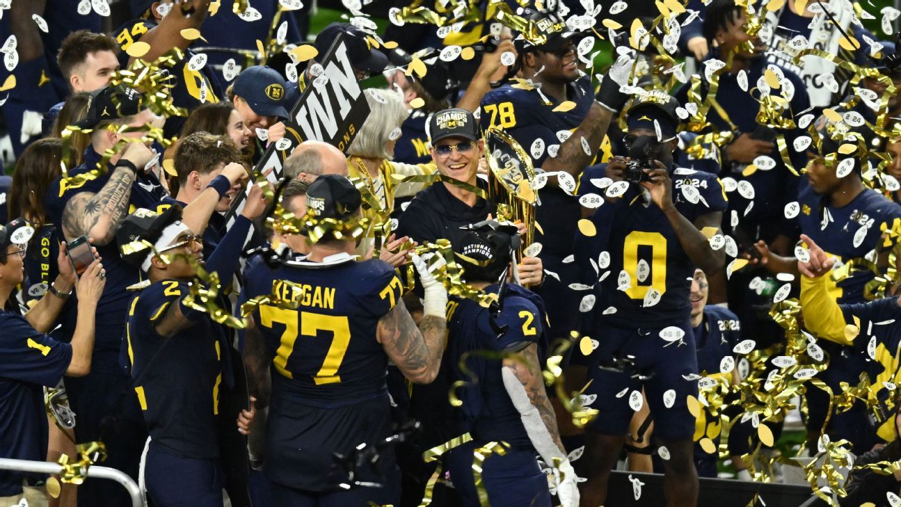 Undefeated college football champions: Michigan, LSU, more