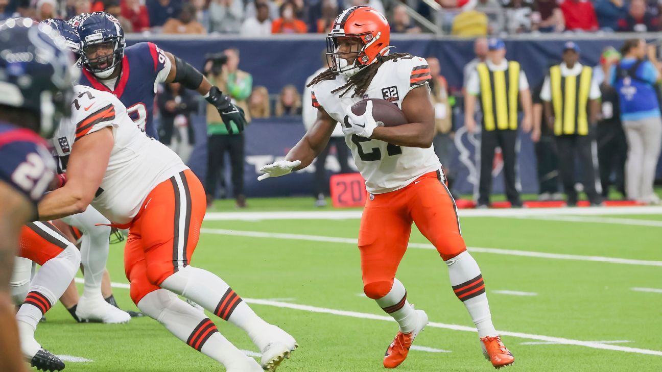 Kareem Hunt blasts through the line for Cleveland Browns TD ESPN