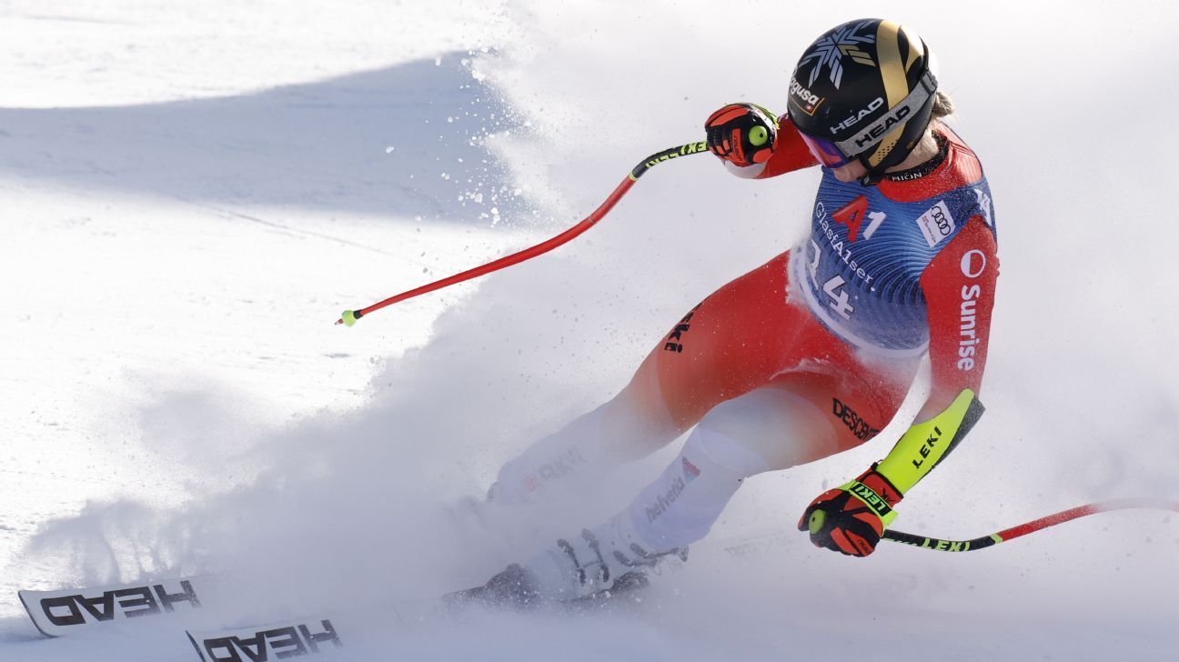 Laura Intestine-Behrami wins GS, tops Mikaela Shiffrin in WC standings