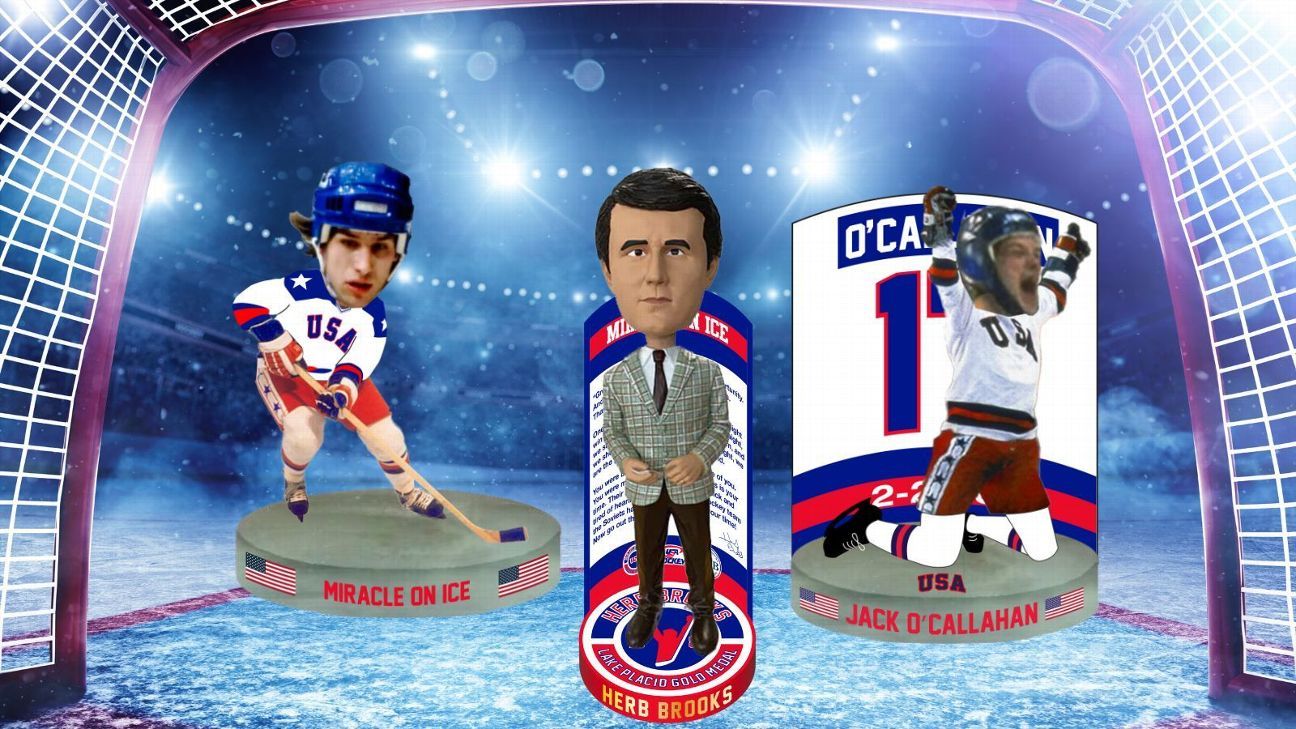 Des figurines “Miracle on Ice” en l’honneur de l’équipe olympique américaine de 1980