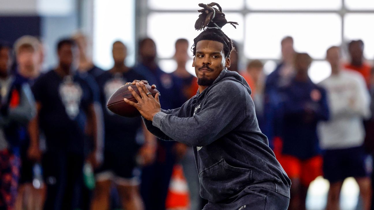 The video appears to show Cam Newton in a brawl at a youth football event