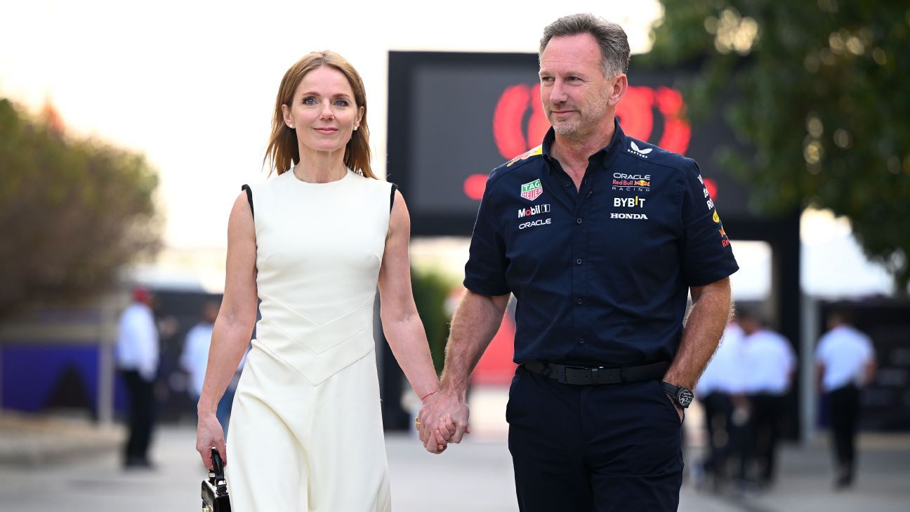 Horner, le patron de Red Bull, accompagné de sa femme Geri au GP de Bahreïn
