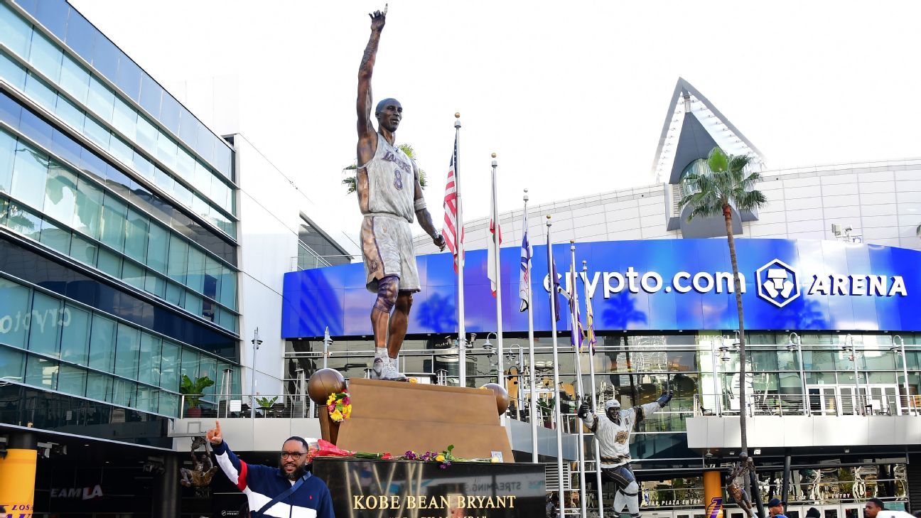 Restoration of Kobe Bryant statue outside arena completed - ESPN