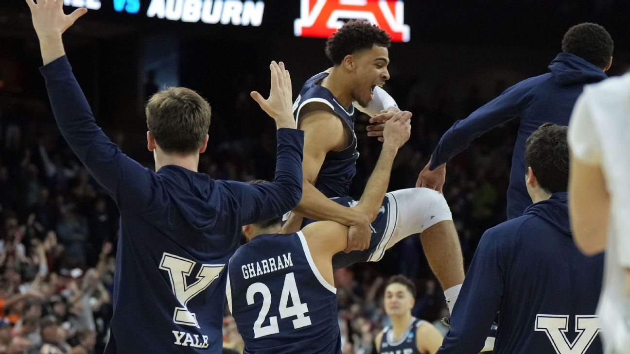 No. 13 Yale makes a splash in the NCAA Tournament, defeating No. 4 Auburn