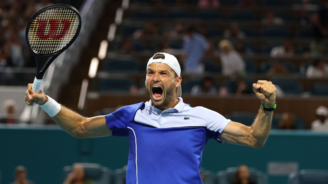 Dimitrov ended Alcaraz's streak and was one step away from the top ten at the Miami Open