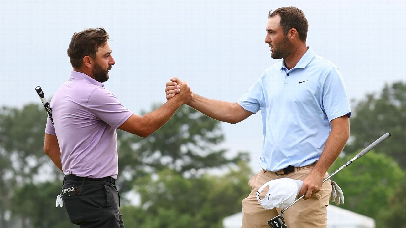 Geiger wins the Houston Open.  Scheffler missed a 5-foot putt on the 18th