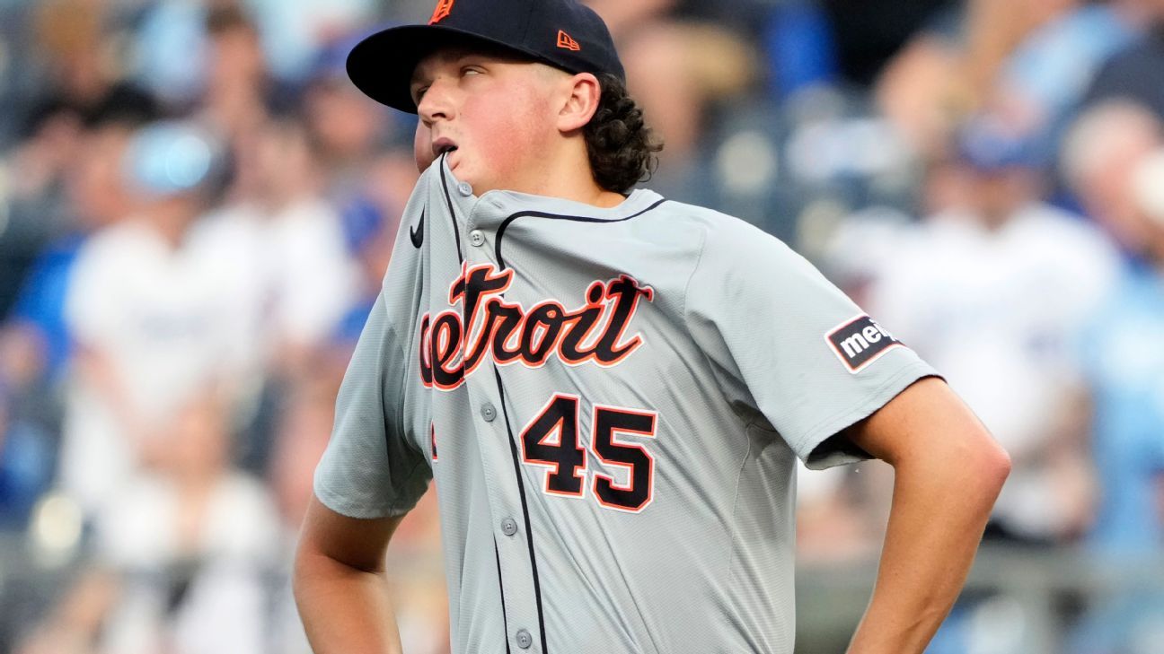 Tigers' Olson leaves 8-3 loss with hip contusion