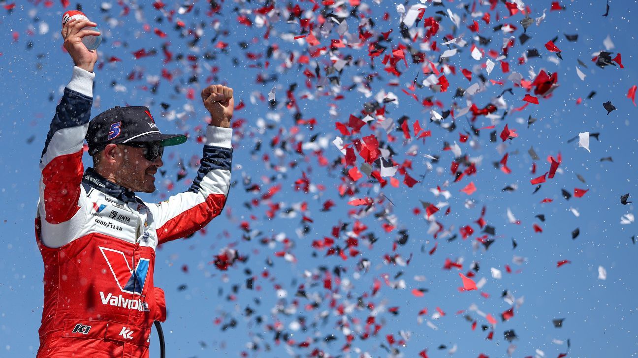 Larson wins at Sonoma to move atop standings