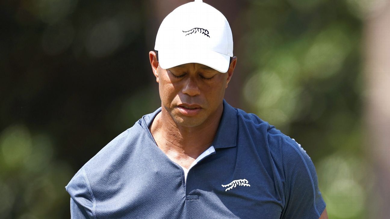 Tiger Woods hits second round 73 and misses US Open 2024