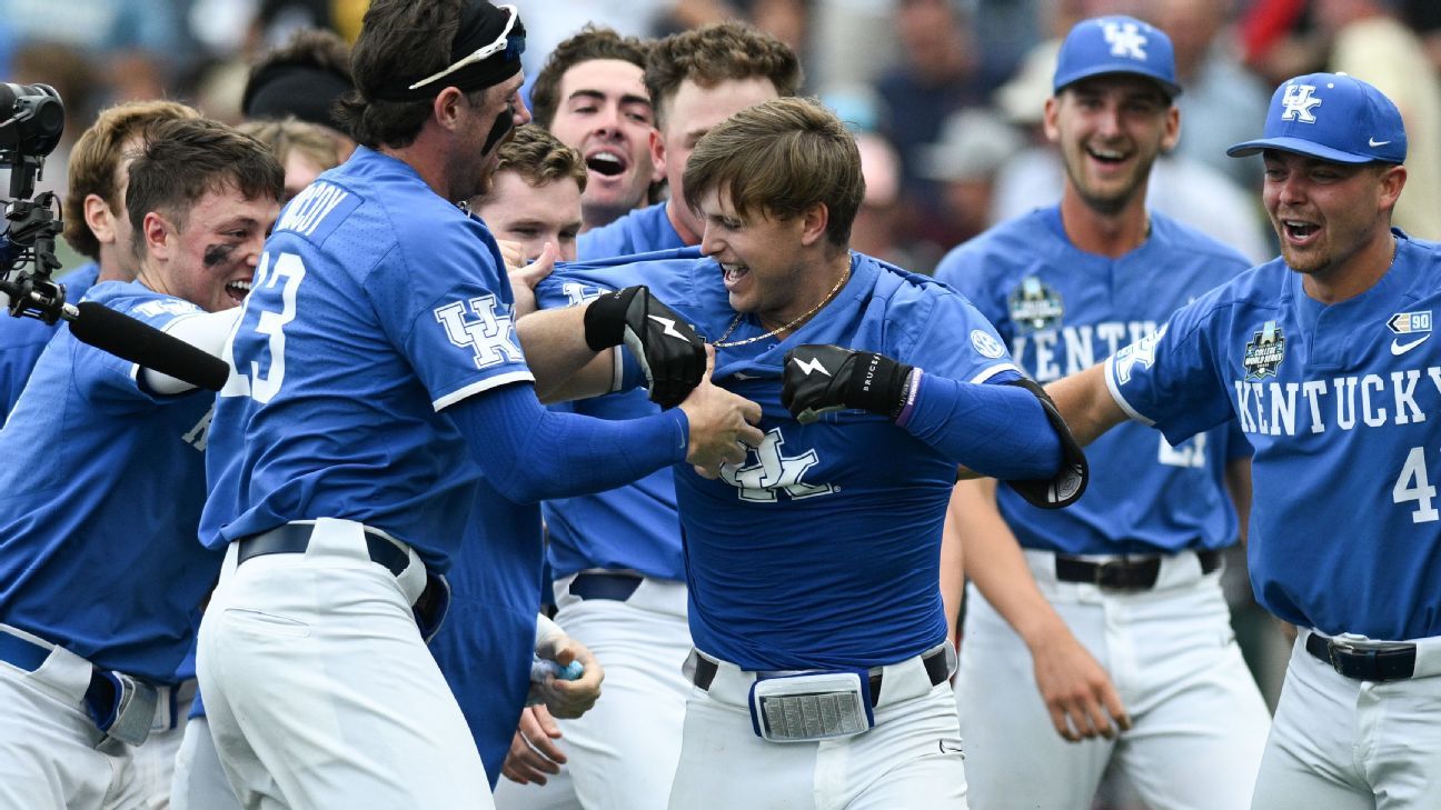 Kentucky prevails over NC State in Men’s College World Series matchup