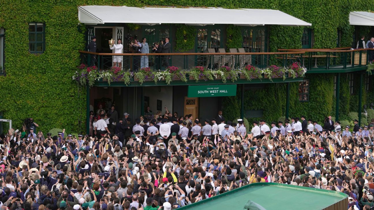 Wimbledon cites rain as reason for firstweek attendance drop ESPN