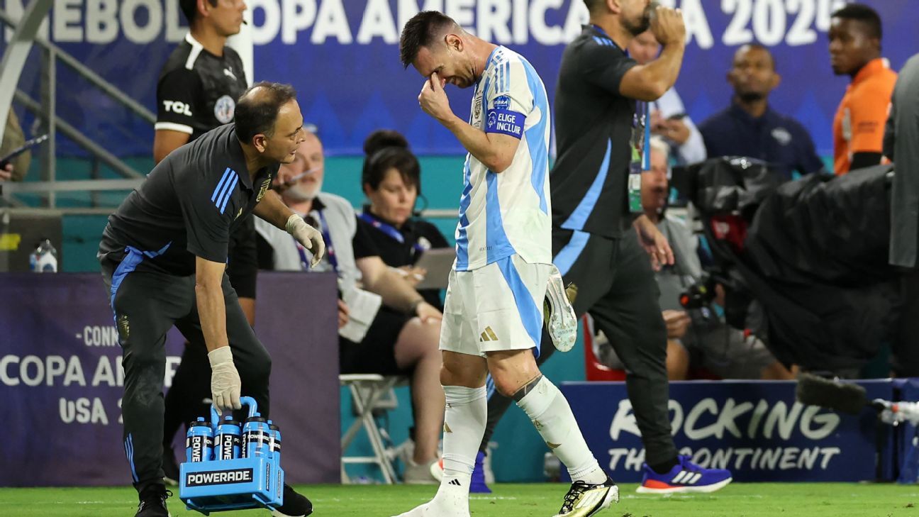 Copa America: Messi injured, substituted and cries on Argentina bench