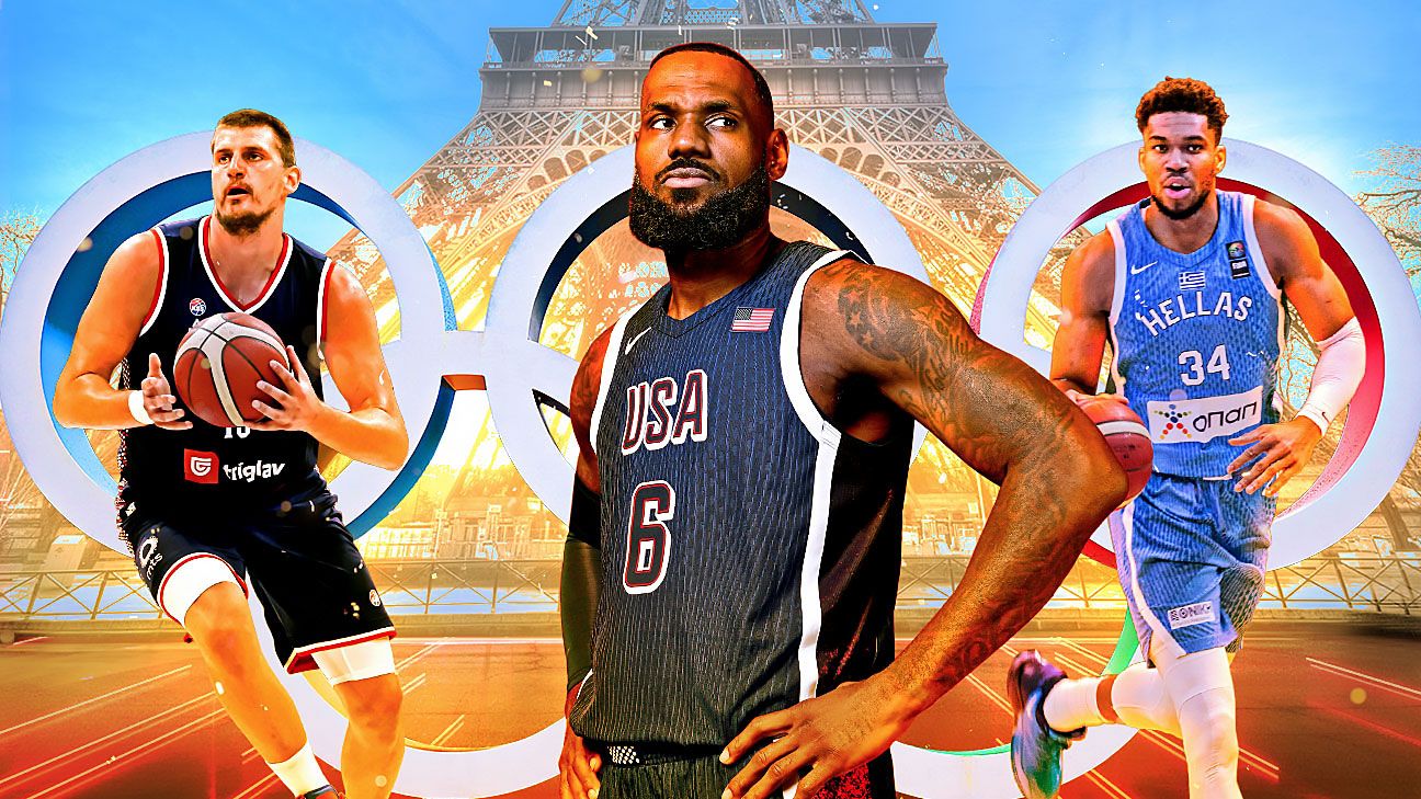 2024 Paris Olympics NBA Stars Antetokounmpo, Doncic, Jokic, and Gobert Lead Their Teams in Men