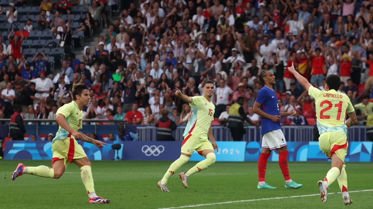 Spain beat France in the final in extra time and won the Olympic football gold medal.