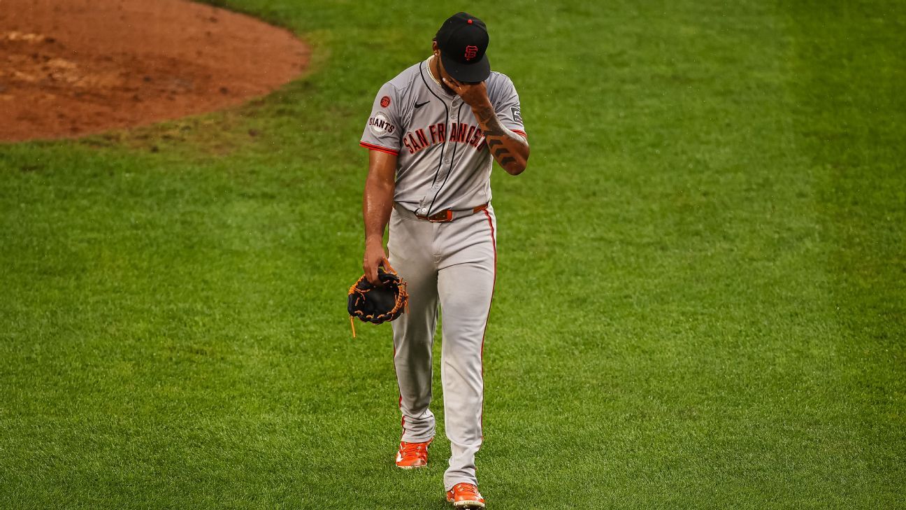 Giants player Camilo Doval is sent to Triple-A for a day after a botched save