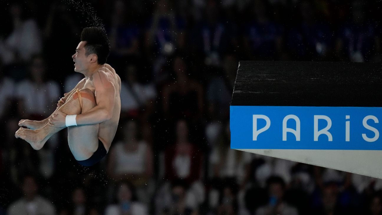 China completes unprecedented Olympic gold medal diving sweep - ESPN