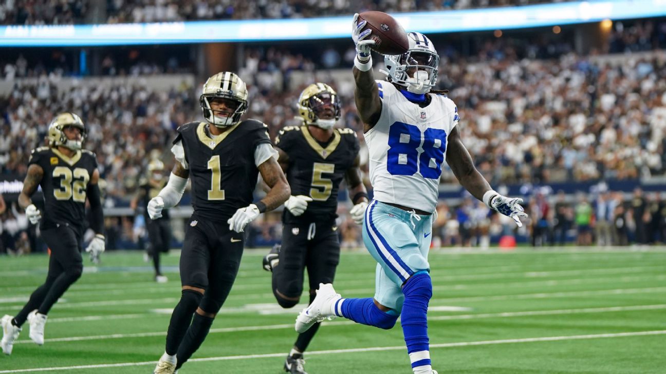 Cowboys’ CeeDee Lamb avoids tackles for 65-yard touchdown against Saints