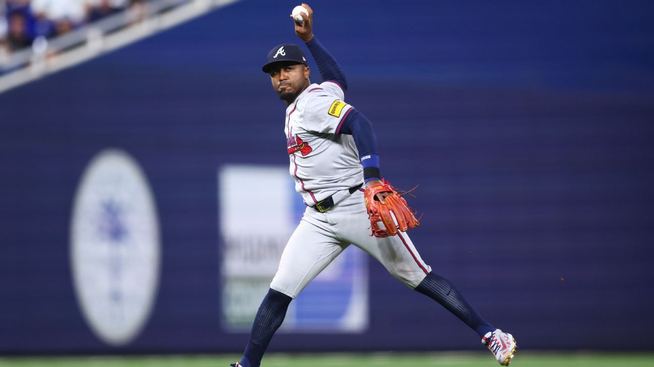 Braves’ Ozzie Albies without a hit after broken wrist