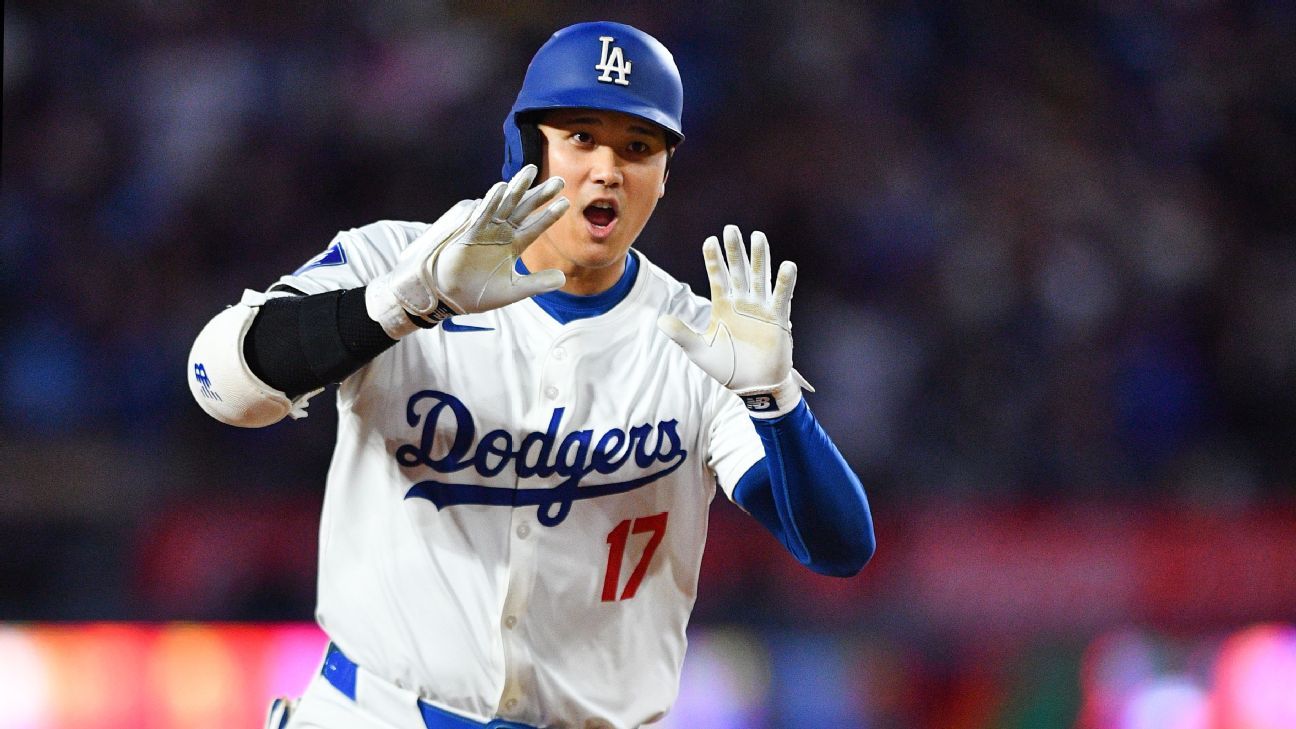 Dodgers’ Shohei Ohtani at 52/52; record 14th game with HR, SB