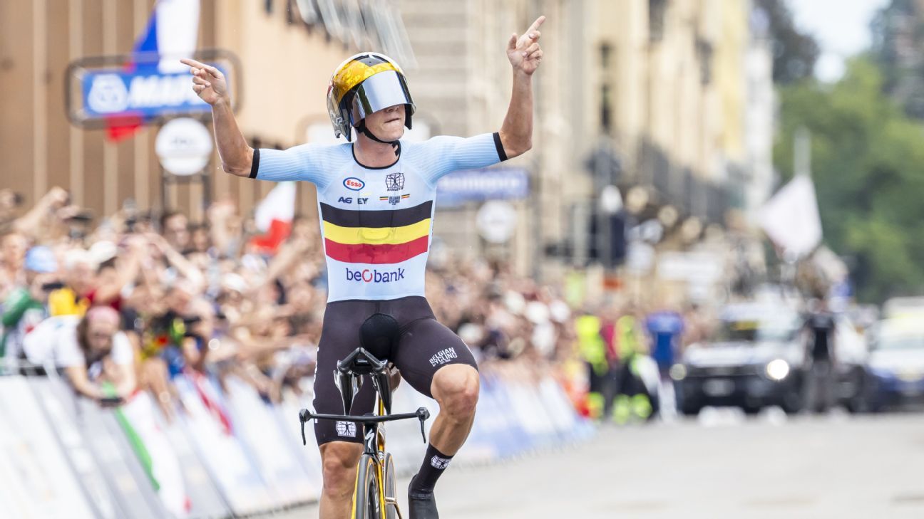 レムコ・エヴェネプールとグレース・ブラウンが世界自転車選手権のタイムトライアルで優勝