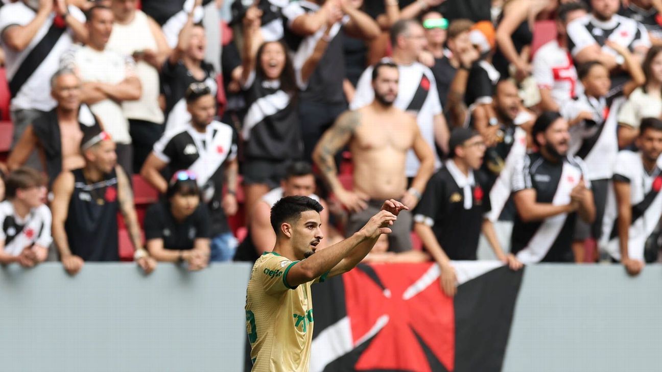 COLANDO NO LÍDER! Palmeiras vence Vasco, conquista 5ª vitória consecutiva e fica próximo do Botafogo